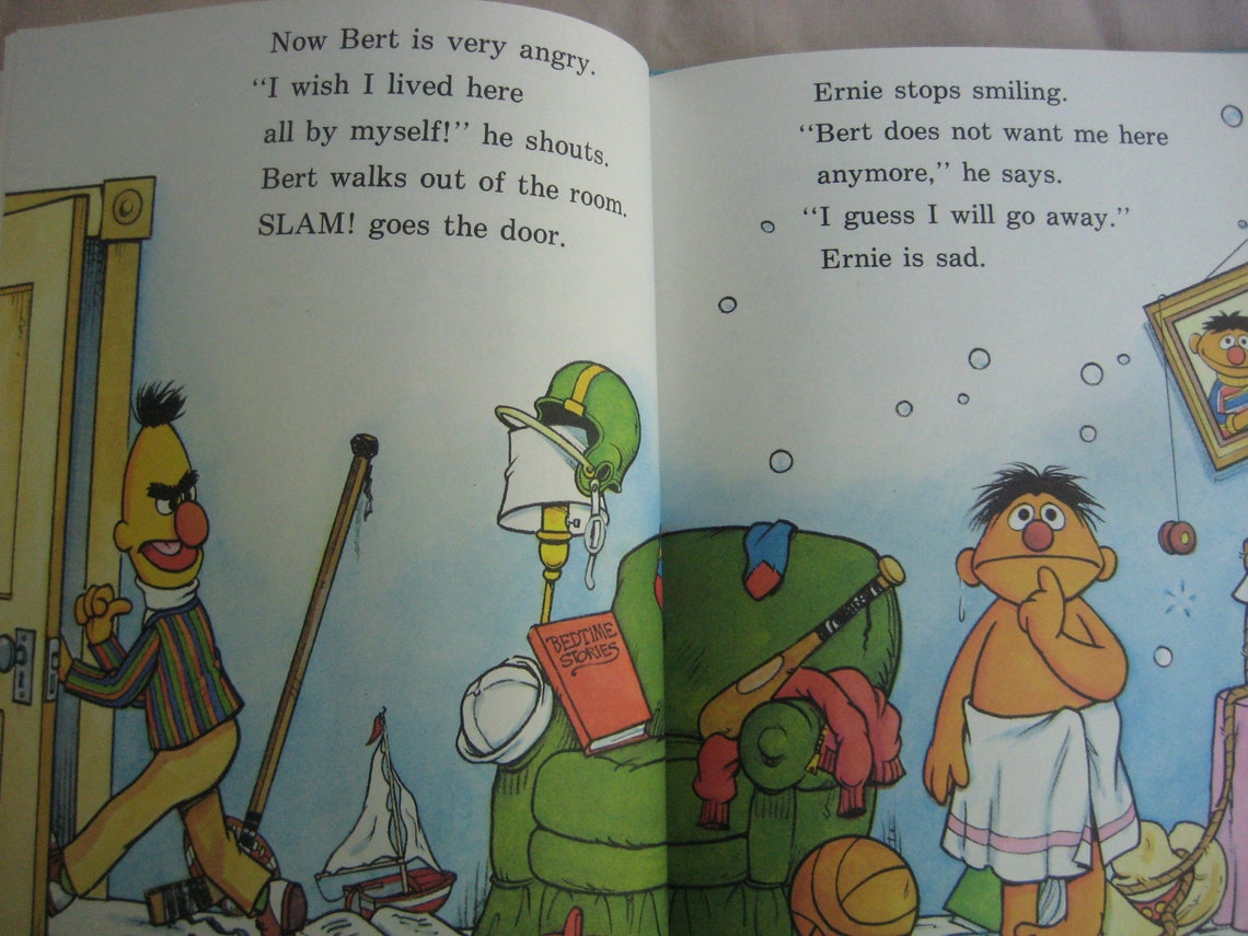 Ernie's Big Mess Sesame Street 1981 Muppet Book Etsy