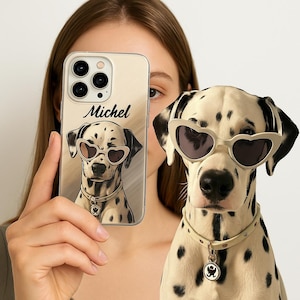 Custom Anime Dog Phone Case with Photo Personalized Pet Phone Cover for iPhone 16 Pro Max 15 14 13 12 11 Plus Samsung S25 Ultra S24 S23 S22