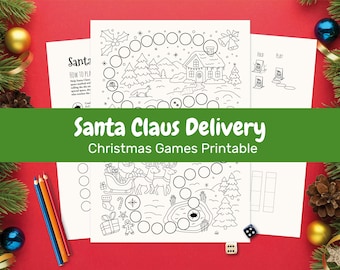 Santa Claus Printable Board Game: Kids Christmas Activity (PDF Download)