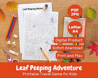 Nature Exploration Board Game Printable for Kids | DIY Scavenger Hunt Activity | Educational PDF Download