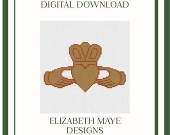 DIGITAL CHART - Claddagh Leinwand für 18 Mesh