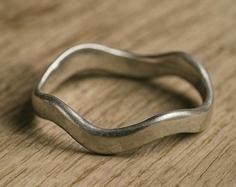 Handmade Sterling Silver Wavy Ring | Organic Band