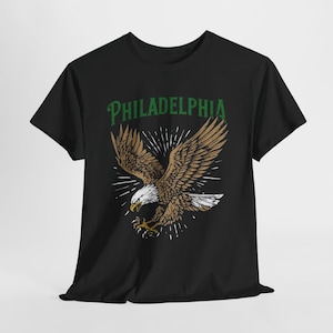 Eagles Graphic Tee, Philadelphia T-Shirt, Unisex Cotton Shirt, Nature Lover Gift, USA Pride Apparel, Casual Everyday Wear, Vintage Football