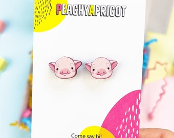 Cute Pig Earrings Studs Farm Animal Jewelry Gifts