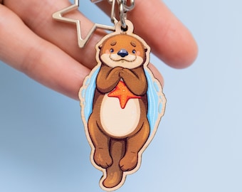 Cute Sea Otter Keychain Bag Charm Animal Gifts Accessories