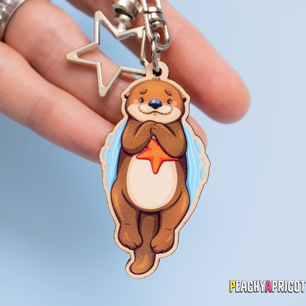 Cute Sea Otter Keychain Bag Charm Animal Gifts Accessories