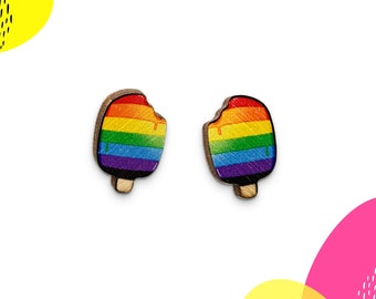 Gay Pride Rainbow Flag Earrings Studs | Pride Jewelry | Gay Pride Gifts