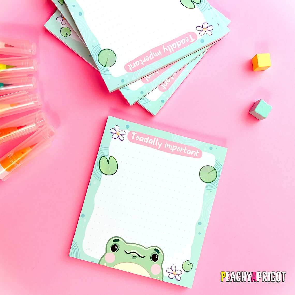 Cute Frog Notepad Memo Pad Cute Stationery Frog Gifts Etsy