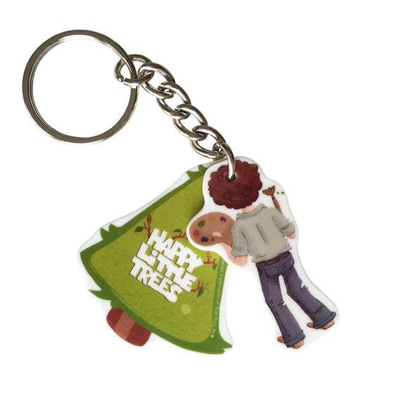 bob ross keyring