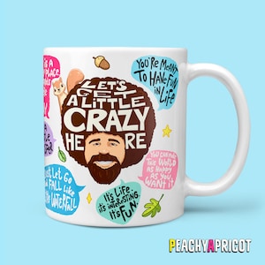 Bob Ross Coffee Mug with Bob Ross Quotes | Bob Ross Gifts | Bob Ross Merchandise