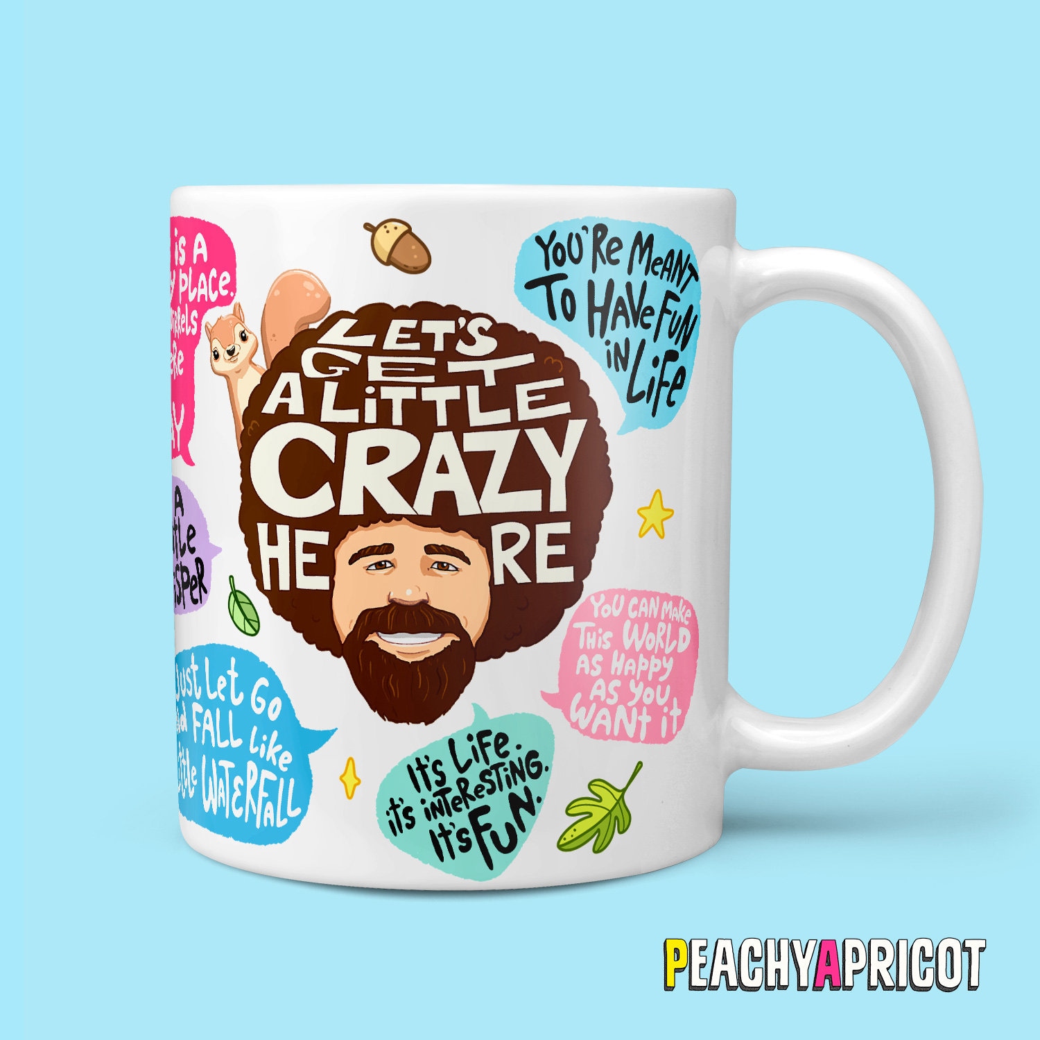 Bob Ross Coffee Mug With Bob Ross Quotes Bob Ross Gifts Etsy Uk