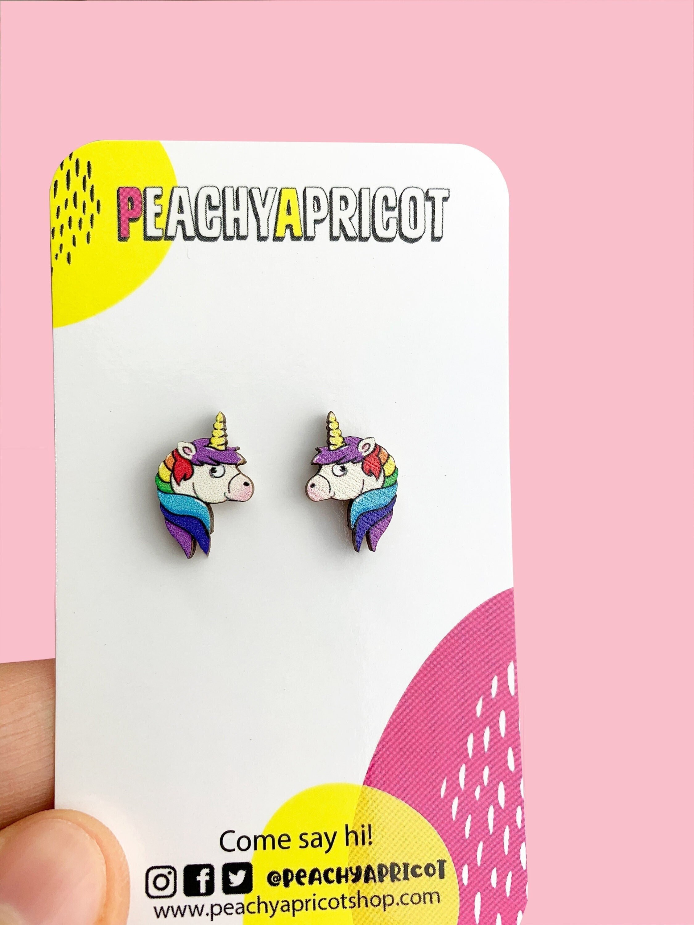 Earrings for Girls Kids Jewelry Cute Earrings Fun Colorful Stud Earrings,  Animal Rainbow Unicorn Cute Earring Jewelry Set Gifts for Teen Girls Women  24 Pairs 