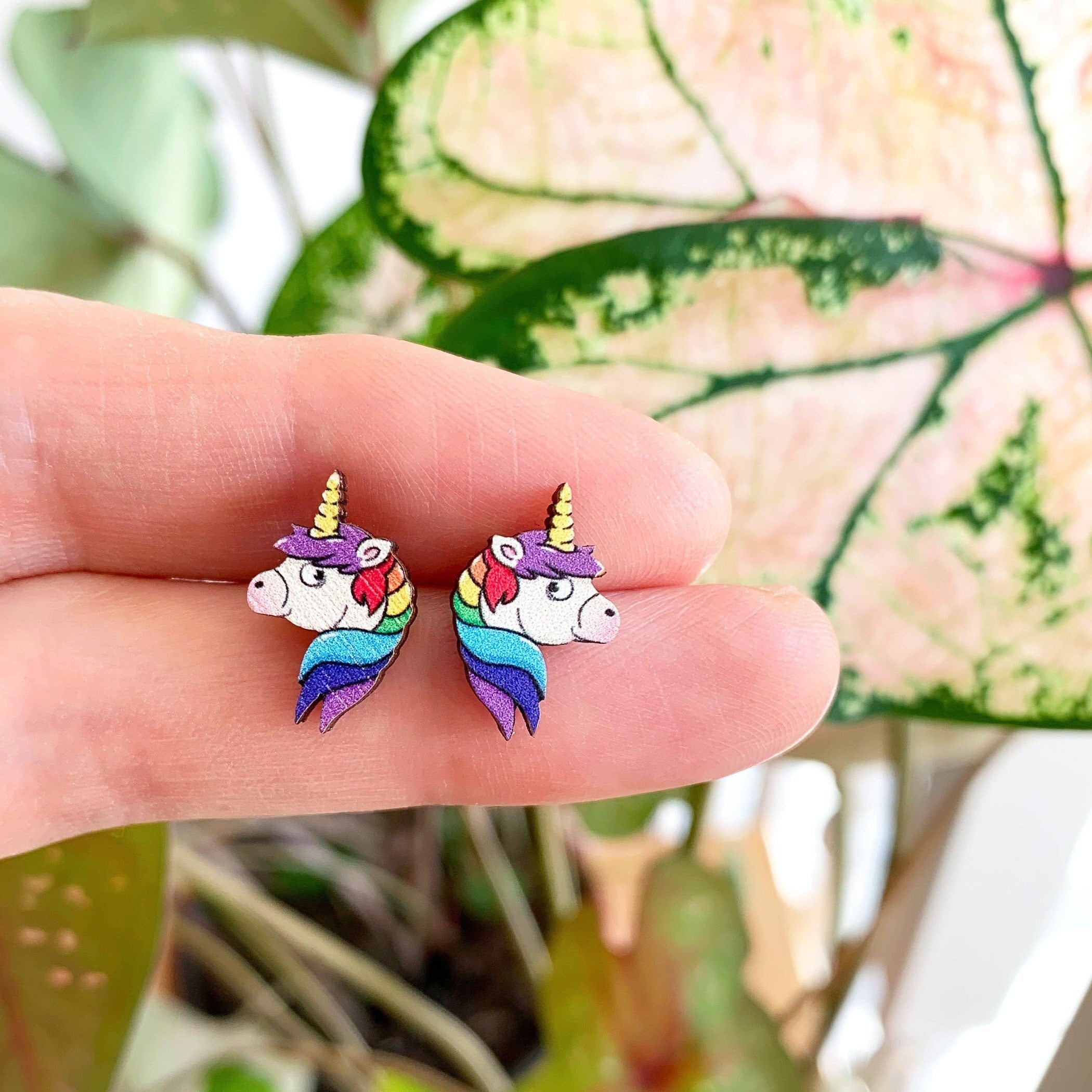 Earrings for Girls Kids Jewelry Cute Earrings Fun Colorful Stud Earrings,  Animal Rainbow Unicorn Cute Earring Jewelry Set Gifts for Teen Girls Women  24 Pairs 