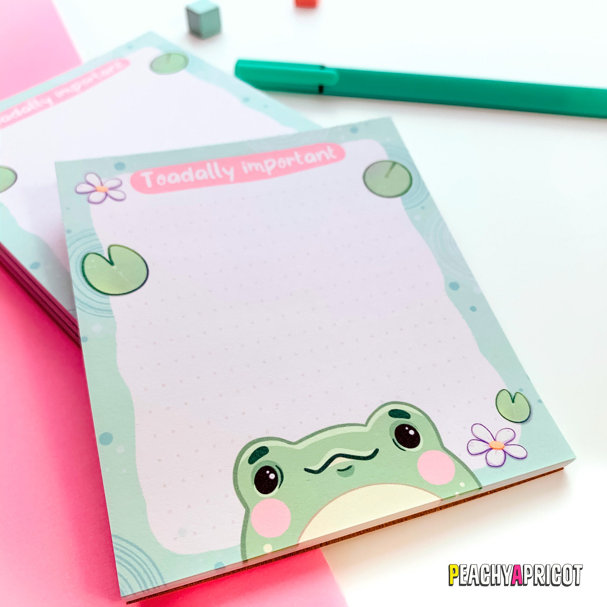 Cute Frog Notepad Memo Pad Cute Stationery Frog Gifts Etsy