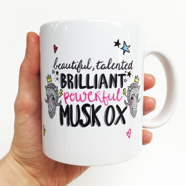 Awesome compliments mug |  Land Mermaid Mug | Best Friends Gifts | Funny Girlfriend Gift | Powerful Musk Ox
