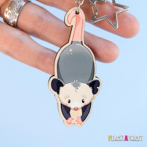 Cute Possum Keychain Opossum Bag Charm Animal Gifts Accessories