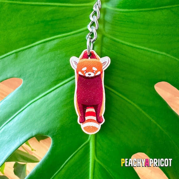 Red Keychain Red Panda Gifts Red Merch - Etsy