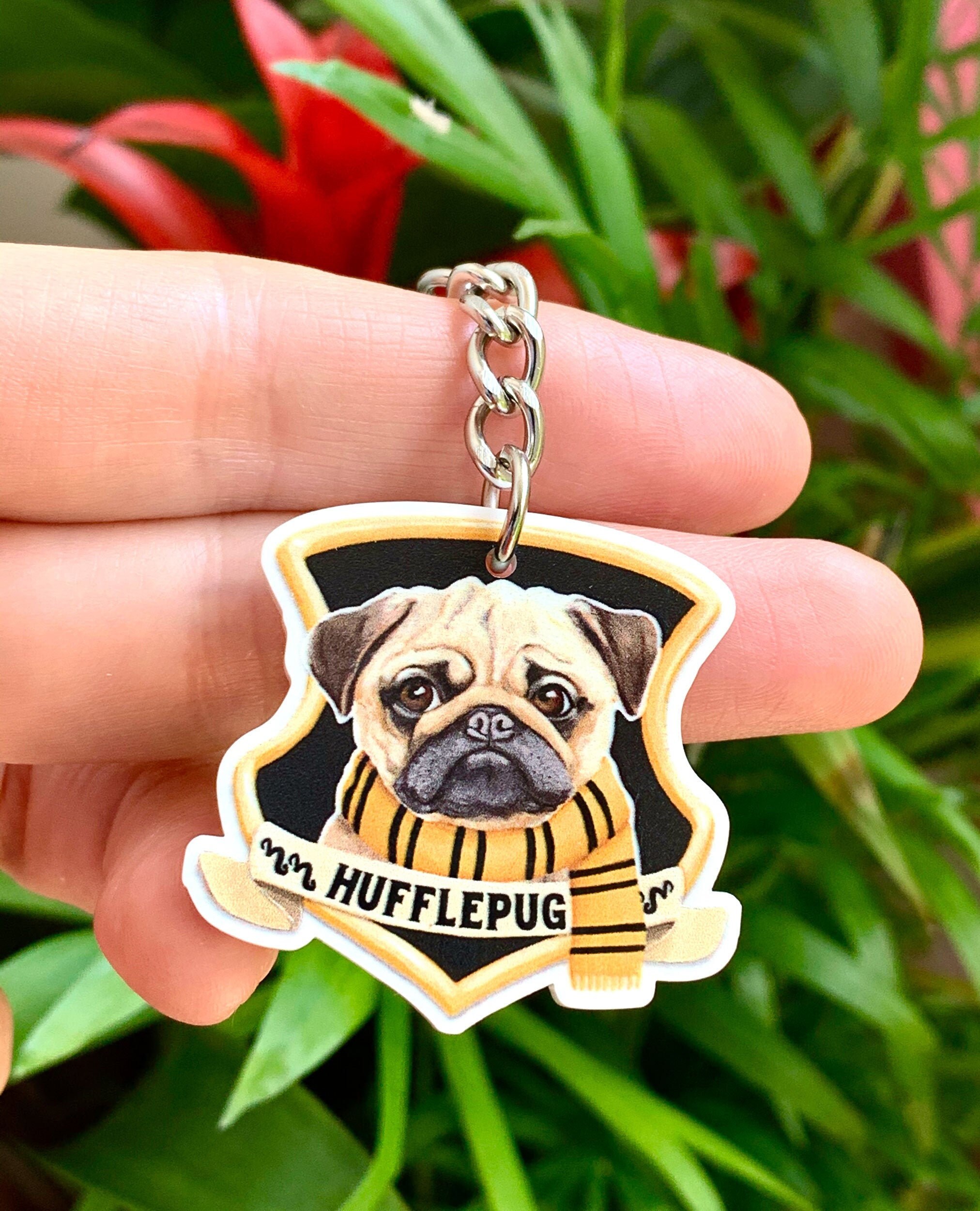 Acrylic British Bulldog Pug Dog Keychain Ring For Women Teens Gift Charm Jewelry Acrylic British Bulldog Pug Dog Keychain Ring For Women Teens Gift Charm Jewelry