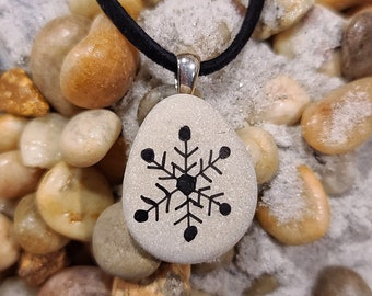Stone and Zentangle Suede Necklace