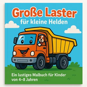 Big Trucks for Little Heroes, coloring book for children, coloring pages, PDF to print, coloring vehicles, children&#39;s coloring book