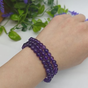 Amethyst AAA Grade Perlenarmband