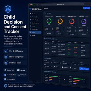 Family Law Decision and Consent Tracker for Co Parenting Requests and Responses