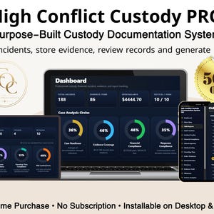 High Conflict Custody Documentation App Visitation Tracker Incident Log Evidence Organizer Child Support Co Parenting Court Records Expenses