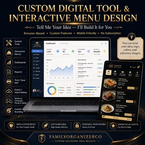 Custom Web App Design | Professional HTML Business Tool | Dashboard, Data Management, Reports & Printing
