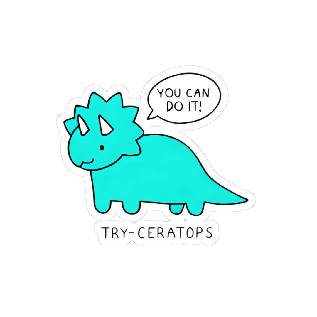 Cute Dinosaur Encouragement Stickers, Motivational Stickers for Kids ...
