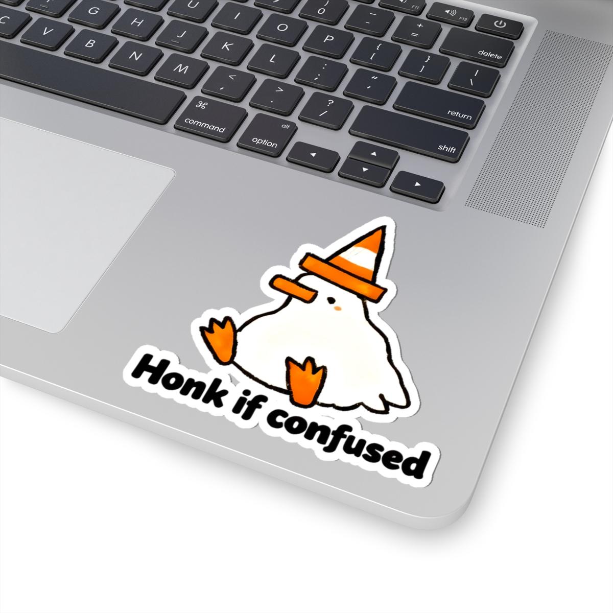 Funny Confused Duck Stickers: Humorous Laptop Decals, Animal Lover Gift ...