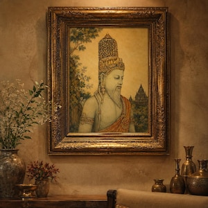 Agastya Statue Banon Temple Art, Central Java Indonesia, Indian Miniature Painting, Hindu Sage Agastya Artwork, Javanese Temple Decor
