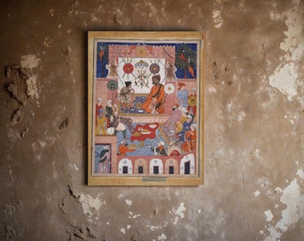 Mughal Court Canvas Print: Indian Emperor Art, Historical Home Decor