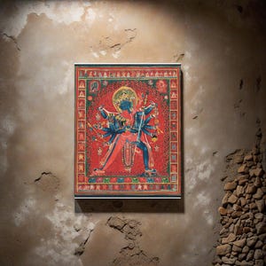 Canvas Print, Tibetan Art, Home Decor, Wall Art, Gift Idea, Fine Art Print, Tibetan God Poster Wall Decor, Artistic Wall Decor