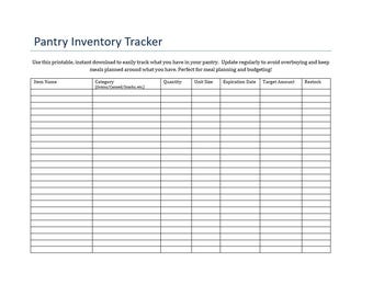 Pantry Inventory Tracker Printable | Simple Kitchen Organization for Meal Planning & Budgeting