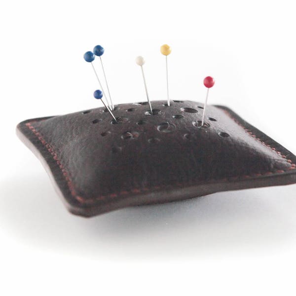 Quality Leather Pin Cushion, great gift for dressmakers