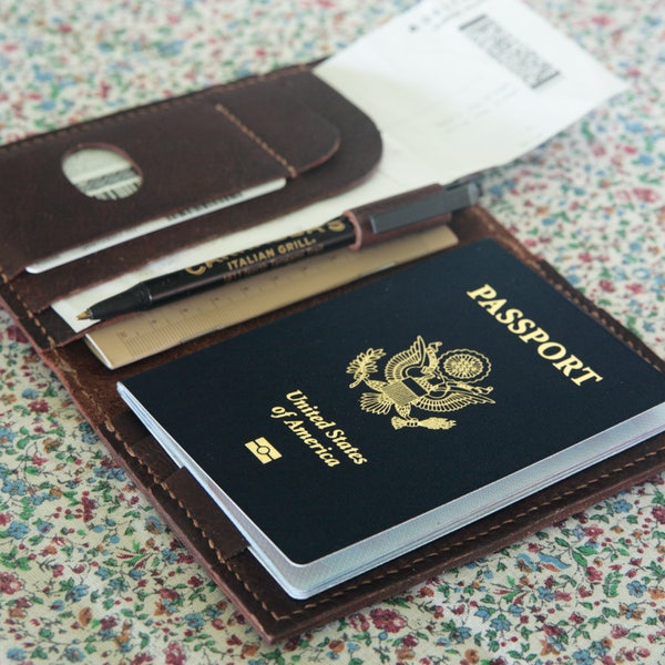 Passport and Boarding Pass Wallet Etsy