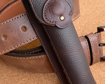Natural Leather Case for Epinephrine Injection, EpiPen pouch for belt, vertical position