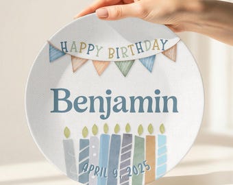 Personalized Happy Birthday Name Plate Custom Gift for 1 Year Old Toddler Birthday Present for Boy or Girl