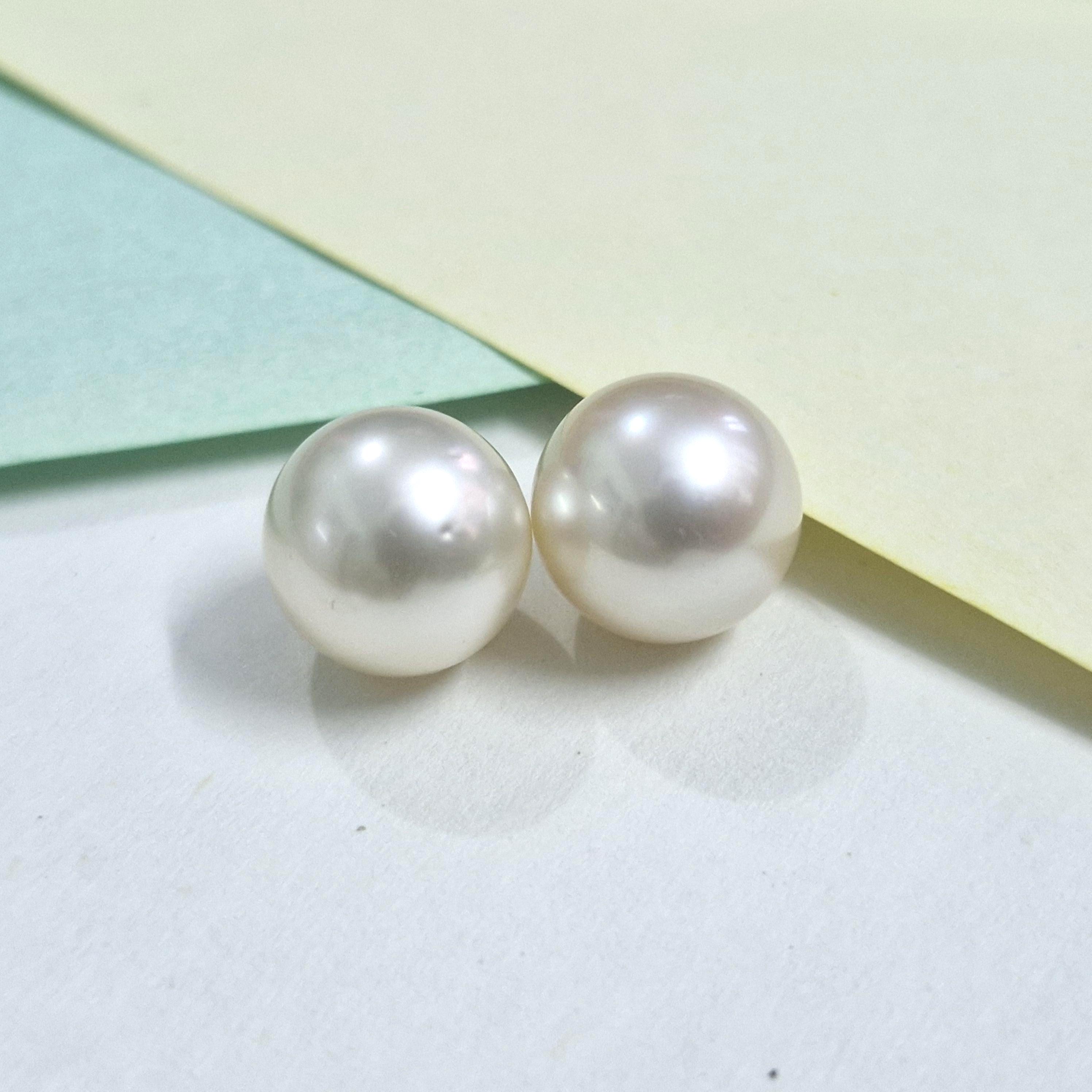 AAA光沢南洋真珠：クリームオーバルシェイプ、ジュエリーメイキング