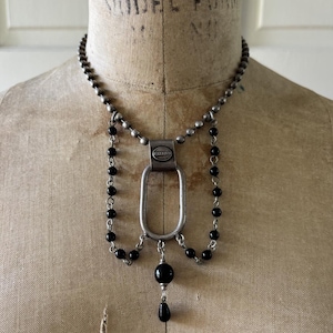 Rare 90s Jean Paul Gaultier (JPG) silver necklace with original pouch