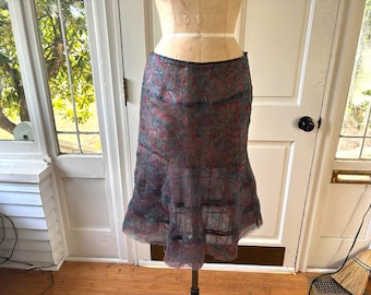 Junya Watanabe Comme des Garçons FW 2000 Techno-Couture Organza Paisley Skirt