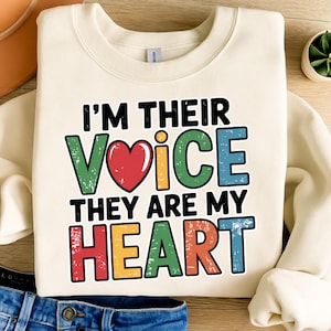 Autism Awareness Heart PNG: Colorful Typography Design (Digital Download)