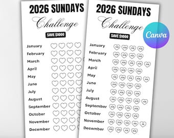 2026 Friday Savings Challenge, Friday Savings 2026, Savings Challenge Printable, Save 1000 Dollars, Money Challenge, 3x6 savings tracker