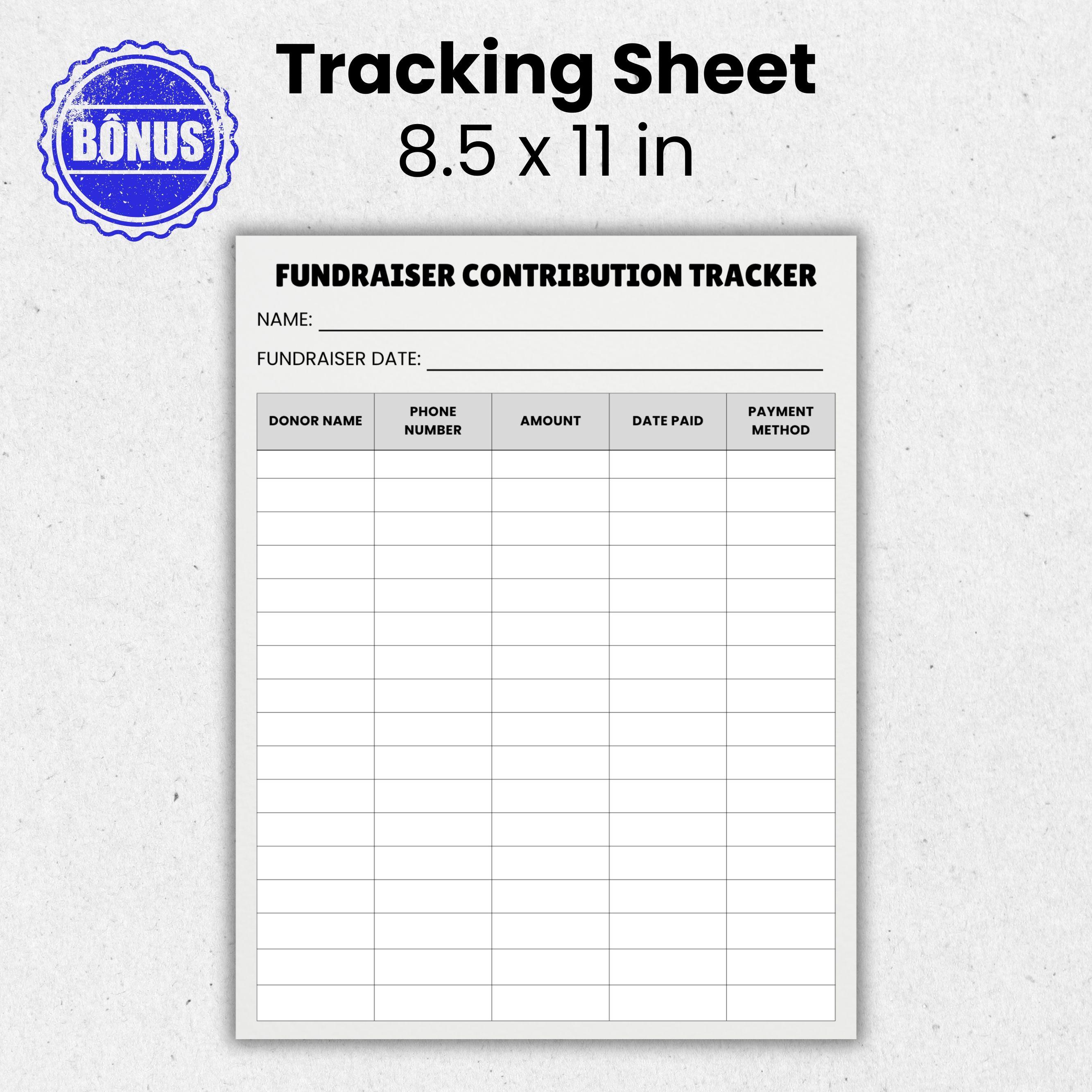 Thermometer Fundraiser Goal Tracker Template, Printable Donation ...