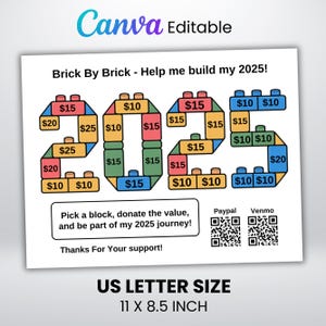 Fill My 2025 Black Out My Board Fundraiser Template, Pick a Amount to Donate Fundraiser Calendar, Canva Editable,  sponsor my season