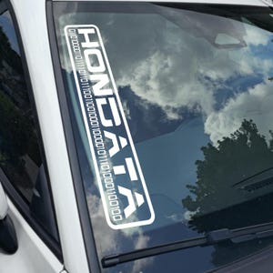HON-DATA Civic Decal Choose Your Size Vinyl Sticker Window Bumper JDM Banner Calcomanía 20+ Colors