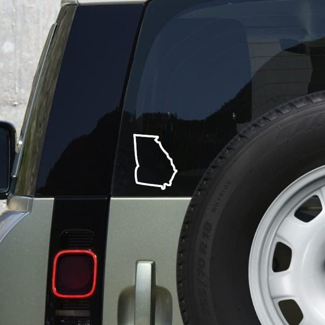 Georgia State Map Outline Vinyl Decal Sticker | Durable, Waterproof Car ...