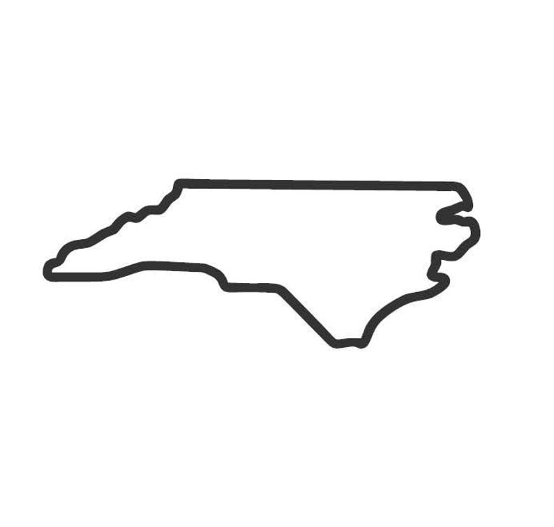 North Carolina Outline Vinyl Decal – Waterproof UV-Resistant Sticker image 1