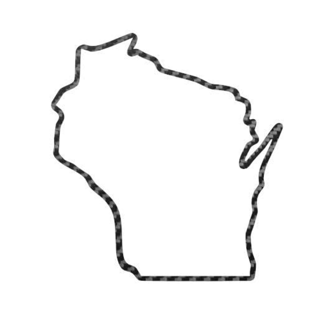 Wisconsin Map Sticker Wisconsin State Map Outline Decal – Waterproof Uv-resistant Vinyl ...