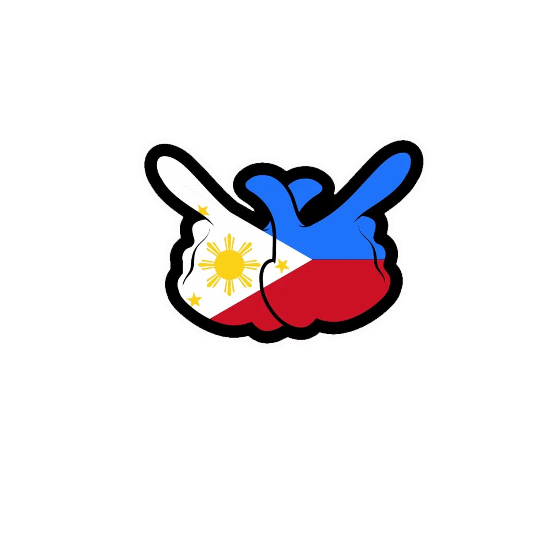 Filipino Hand Sign Pogi Vinyl Decal Sticker – Waterproof, Uv-resistant ...